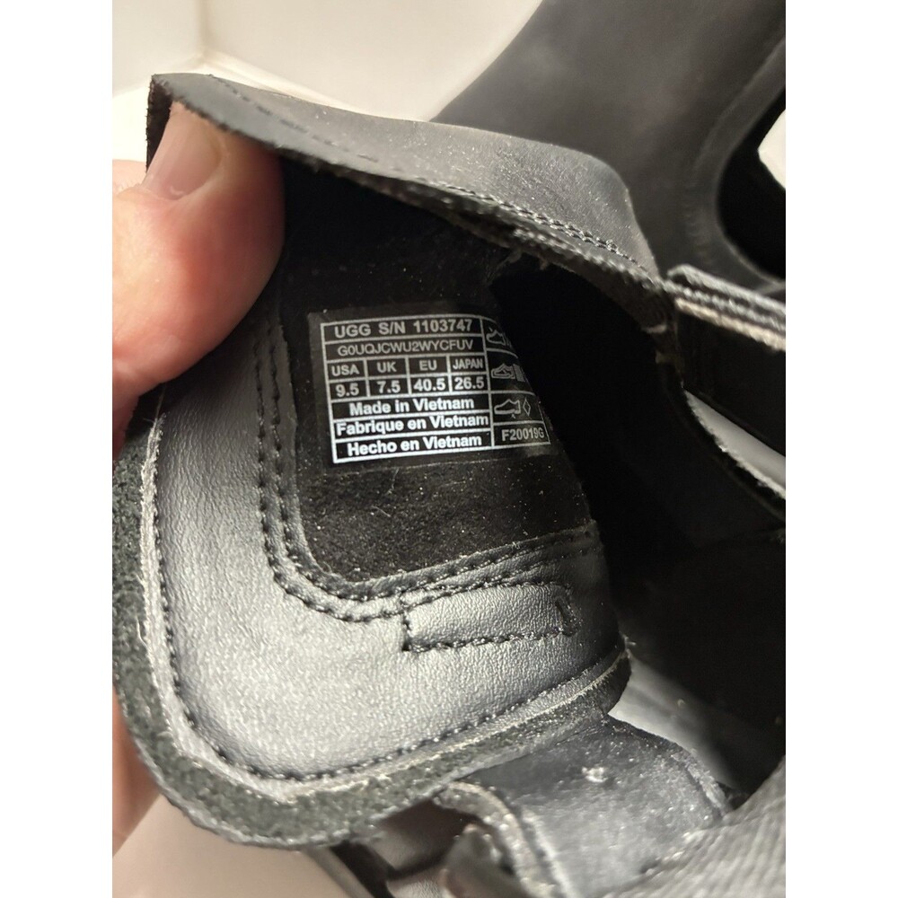 UGG STOCKTON WATERPROOF WOMEN BOOTS LEATHER BLACK US 9.5 - Picture 7 of 7